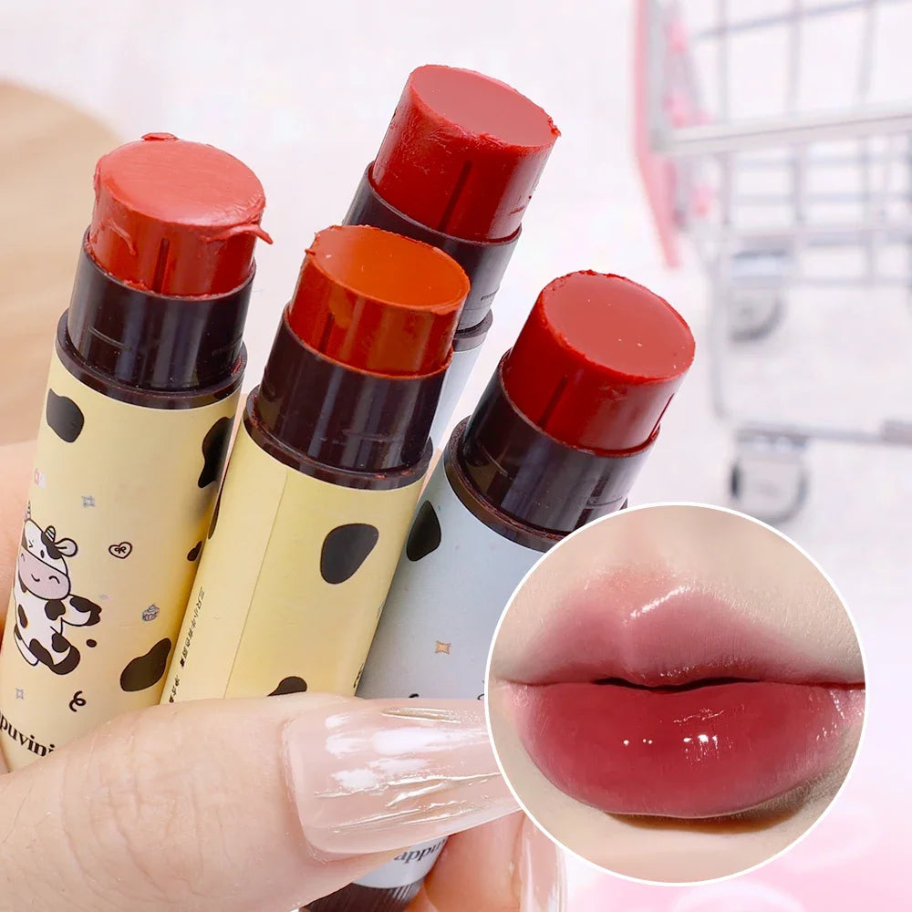 Oklulu Moisturizing Colored Lip Balm Jelly Nude Rose Black Tea Mirror Lipstick Non Sticky Cup Watery Lip Tint Lips Care Makeup Cosmetic