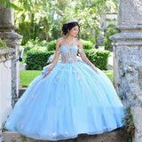 Oklulu  Ball Gown Princess Evening Dresses Sweetheart Butterfly Flower Bow Prom Formal Party Gowns Sweet Dress