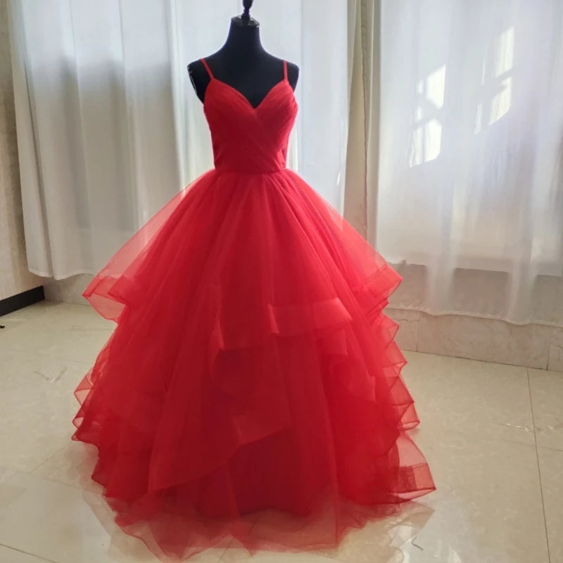 Oklulu New Boho Dresses Ruffles Sweetheart Spaghetti Straps Simple Party Princess Dress