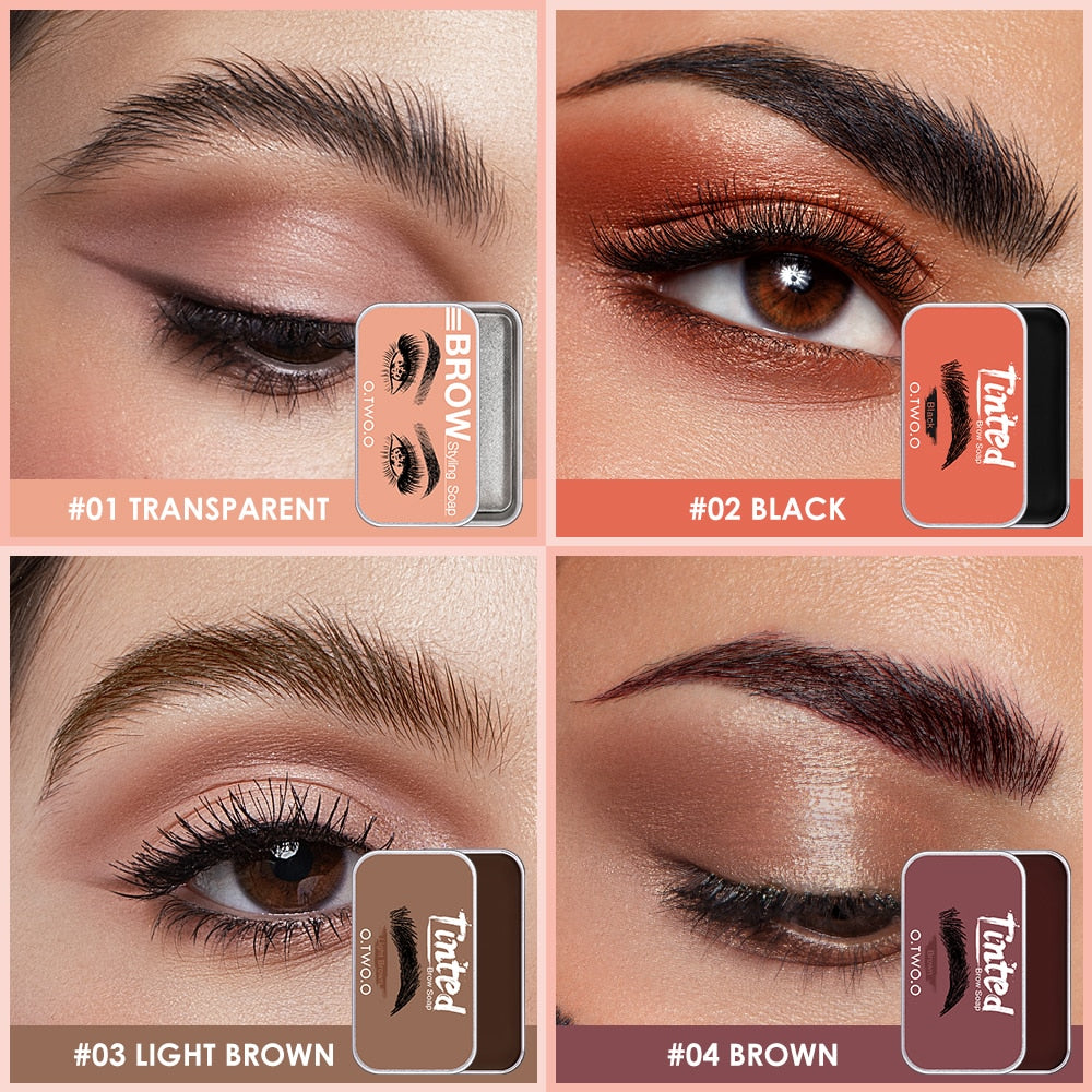 Eyebrow Gel Wax Brow Soap 4 Color Tint Eyebrow Enhancer Natural Makeup Soap Brow Sculpt Lift Make-up for Women
