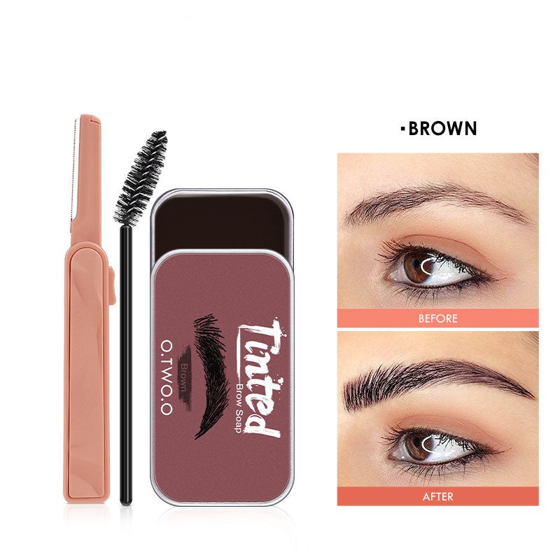 Eyebrow Gel Wax Brow Soap 4 Color Tint Eyebrow Enhancer Natural Makeup Soap Brow Sculpt Lift Make-up for Women