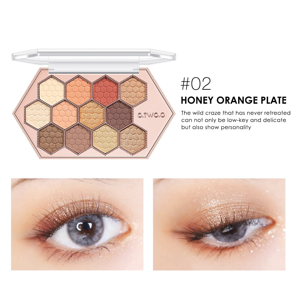 Eyeshadow Palette 12 Colors Shimmer Matte Eye Shadow Long-lasting Waterproof Eye Pigments Shiny Shadows Cosmetics