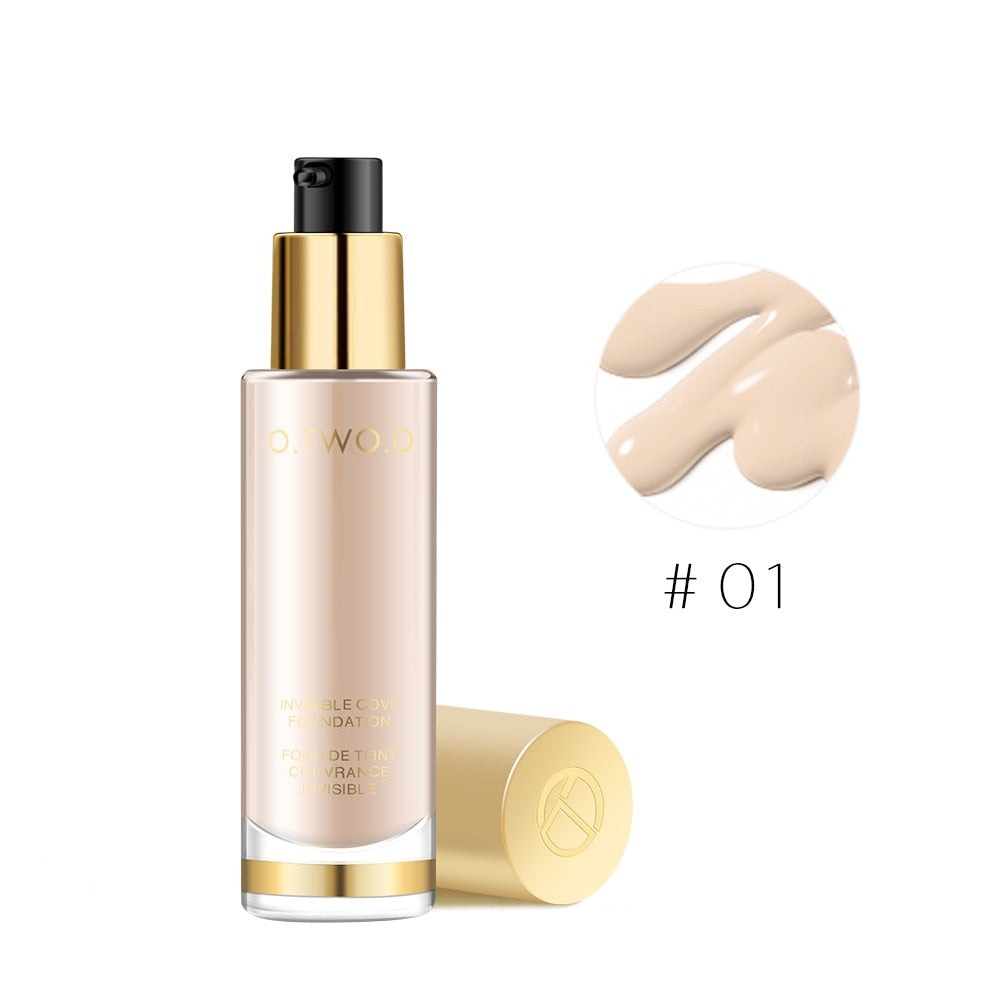 Liquid Foundation Invisible Full Coverage Make Up Concealer Whitening Moisturizer Waterproof Makeup Foundation 30ml