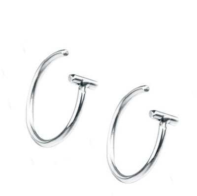 2022 New Punk 8/10mm Titanium Steel Lip Rings Cuff Clip on Fake Labret Piercing Ear Nose Hoops Unisex Women Septum Body Jewelry