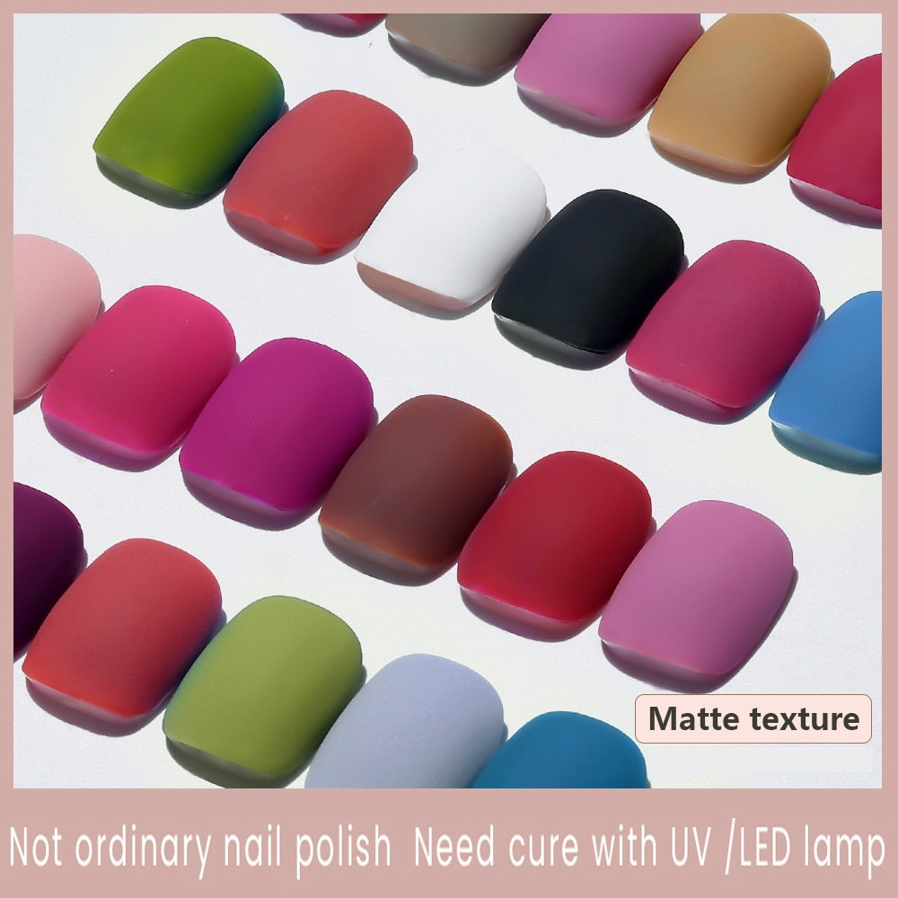 Oklulu 7.3ML Base Gel Nail Polish Matte Top Coat Semi Permanent Primer Long Lasting Soak Off UV LED Varnish Nail Gel Nail Art