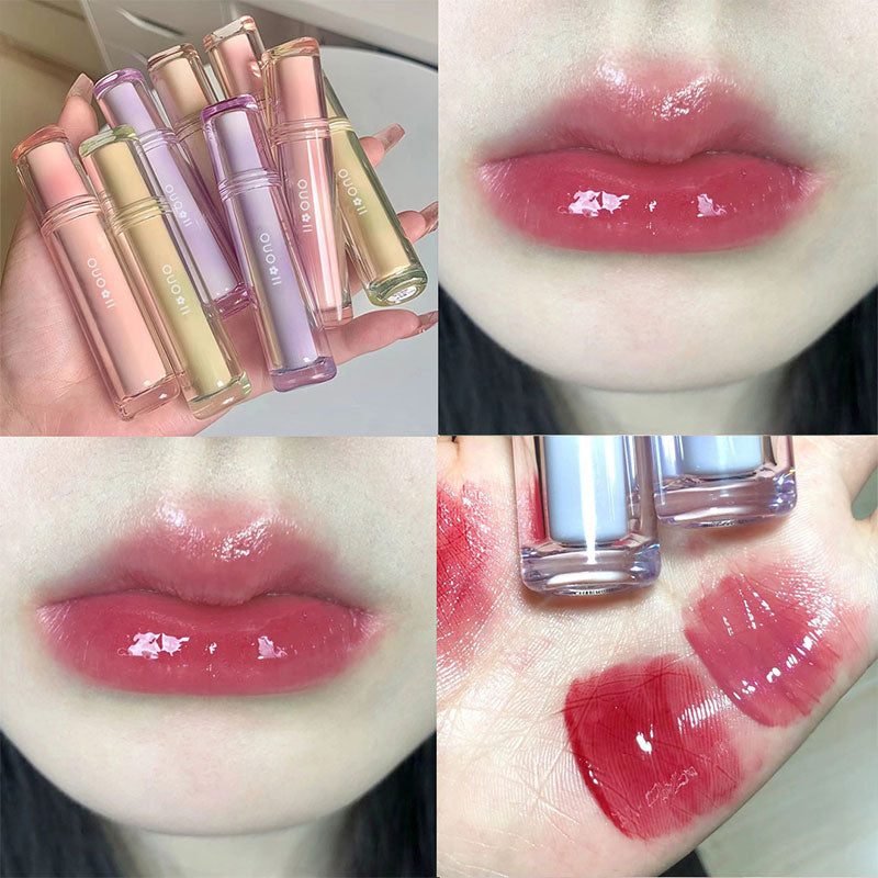 Kawai Cherry Pink Lip Gloss Crystal Jelly Lip Oil Cute Korean Long-lasting Waterproof Lip Paint For Lip Augmentation Cosmetic