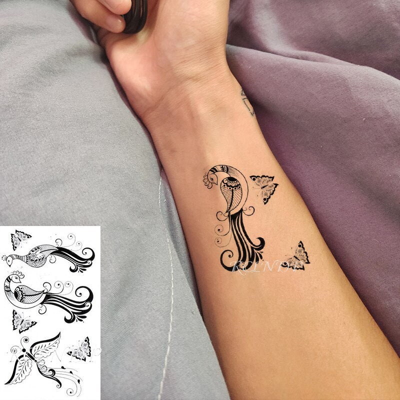 Waterproof Temporary Tattoo Sticker heartbeat wave French "it is the life" English letter women's tatto flash tatoo fake tattoos