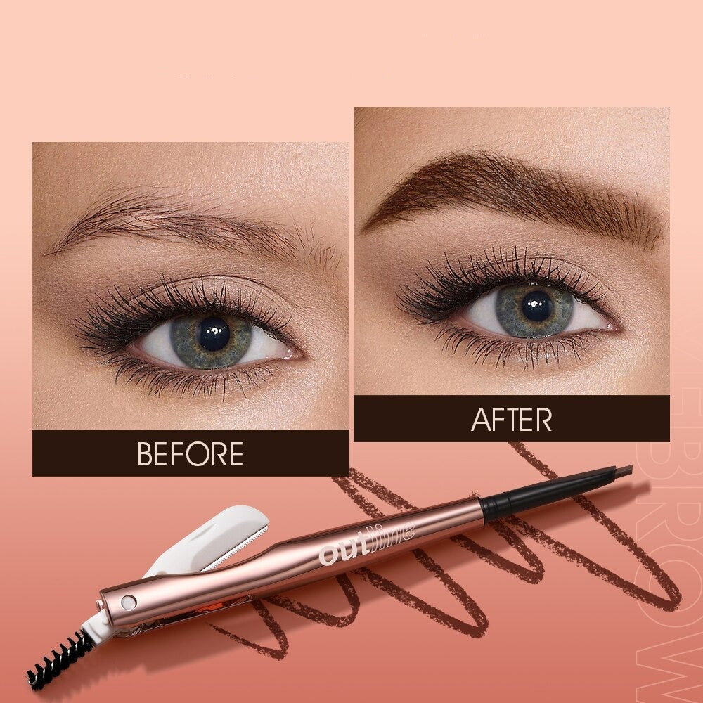 3pcs Makeup Set 4d Silk Fiber Mascara Eyeliner Pen Eyebrow Pencil Waterproof Smudge Proof Long-lasting Cosmetics Kit