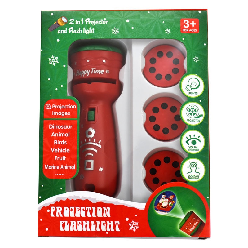 Christmas Flashlight Projector Lamp Toys For Children 24 Patterns Baby Bedtime Sleeping Story Book Fun Education Toys Xmas Gift