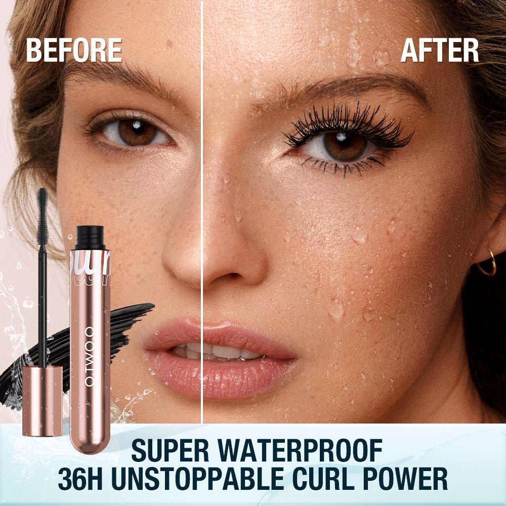 Mascara 4d Silk Fiber Mascara Waterproof Extra Volume Smudge-proof Curling Lengthening Eyelash Extension Eye Makeup Tool