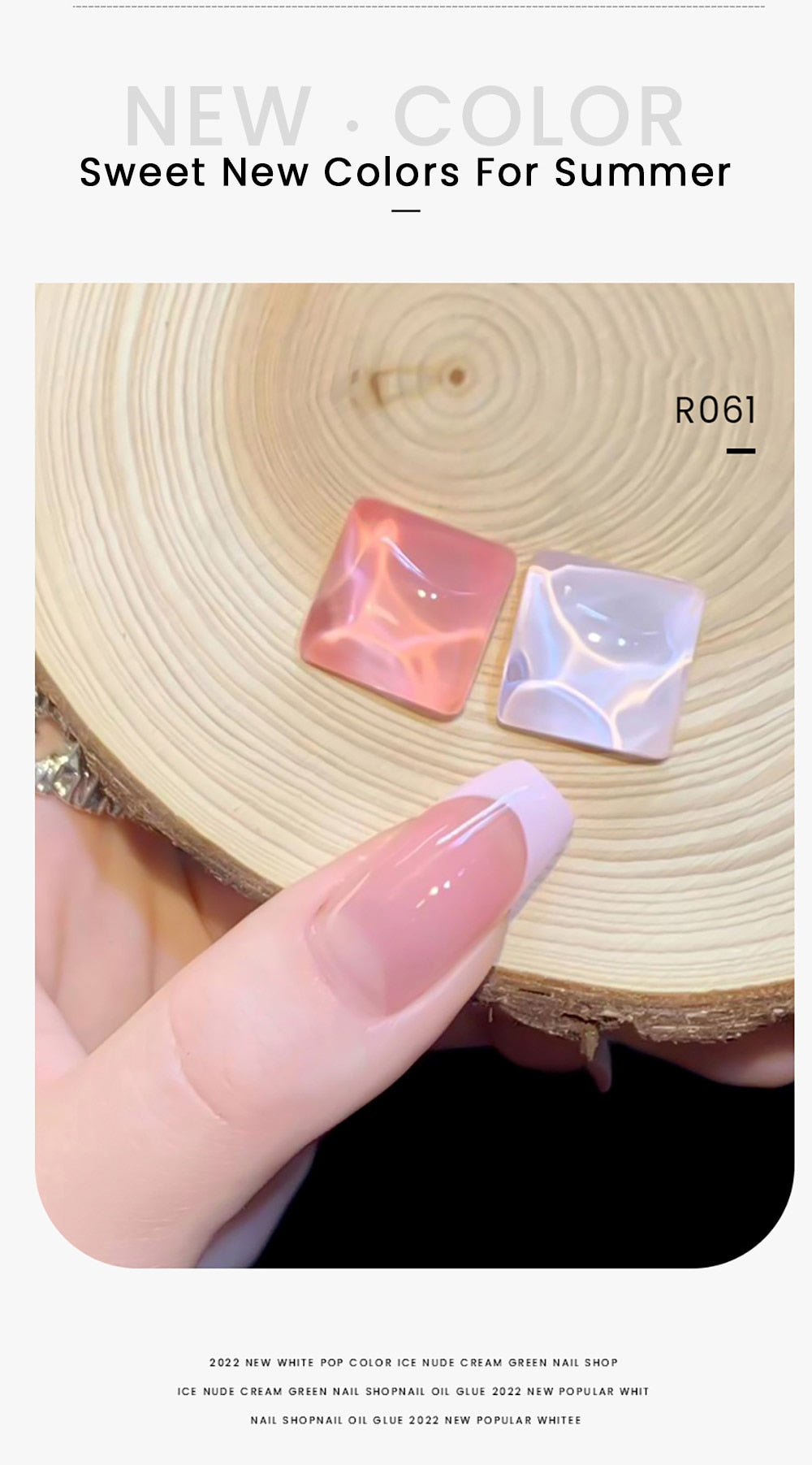 OKLULU  Jelly Gel 10ml Semi-transparent Nude Gel Nail Polish Top Coat Nail Art Semi Permanent Soak Off UV LED Varnish for Nail