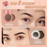 2 In 1 Double Eyebrow Pomade Cream No Fading 3D Tinted Sculpted 3 Colors  Eyebrow Gel  Enhancer Makeup