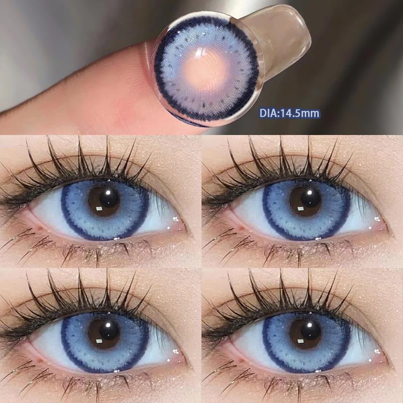 1 Pair Annual Color Contact Lenses for Eyes Purple Lenses Color Cosmetics Beauty Pupil Makeup Yearly Use