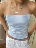 Striped Slim Bandeau Top