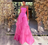 Oklulu-Clothing Sexy Off Shoulder Prom Dresses Tulle Party Dresses Elegant Formal Dresses Backless Evening Dresses  Fiesta