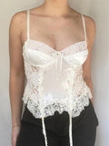 Lace Stitching Hollow Cami Top