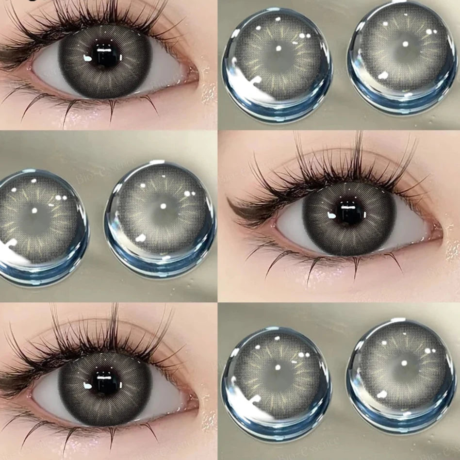 OKLULU  1 Pair Korean Lenses Colored Contact Lenses With Degree Myopia Lenses Brown Contact Lenses Big Eye Lenses Natural