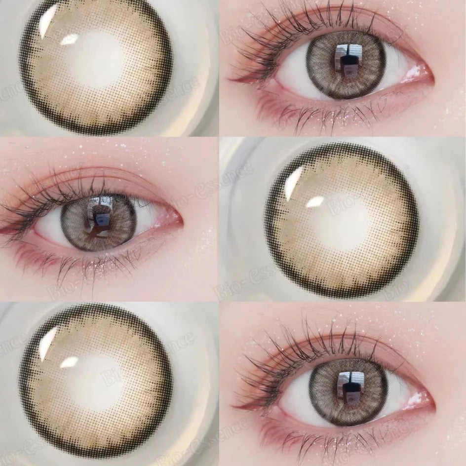 OKLULU  1 Pair Korean Lenses Colored Contact Lenses With Degree Myopia Lenses Brown Contact Lenses Big Eye Lenses Natural