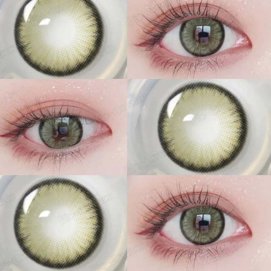 OKLULU  1 Pair Korean Lenses Colored Contact Lenses With Degree Myopia Lenses Brown Contact Lenses Big Eye Lenses Natural