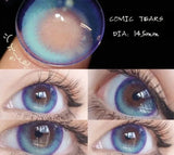 1 Pair Blue Lenses Anime Accessories Color Contact Lenses for Eyes Comic Tears Eye Fashion Lenses Green Lenses