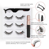 OKLULU  -  Magnetic Eyelashes 3D Mink Eyelashes Magnetic Eyeliner Magnetic 3D Lash Short False Lashes Lasting Handmade Eyelash Makeup Tools