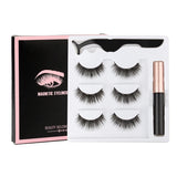 OKLULU  -  Magnetic Eyelashes 3D Mink Eyelashes Magnetic Eyeliner Magnetic 3D Lash Short False Lashes Lasting Handmade Eyelash Makeup Tools