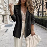 dti outfits Women's Short Texture Casual Top Long Sleeve Jacket Coat Autumn and Winter New Women's