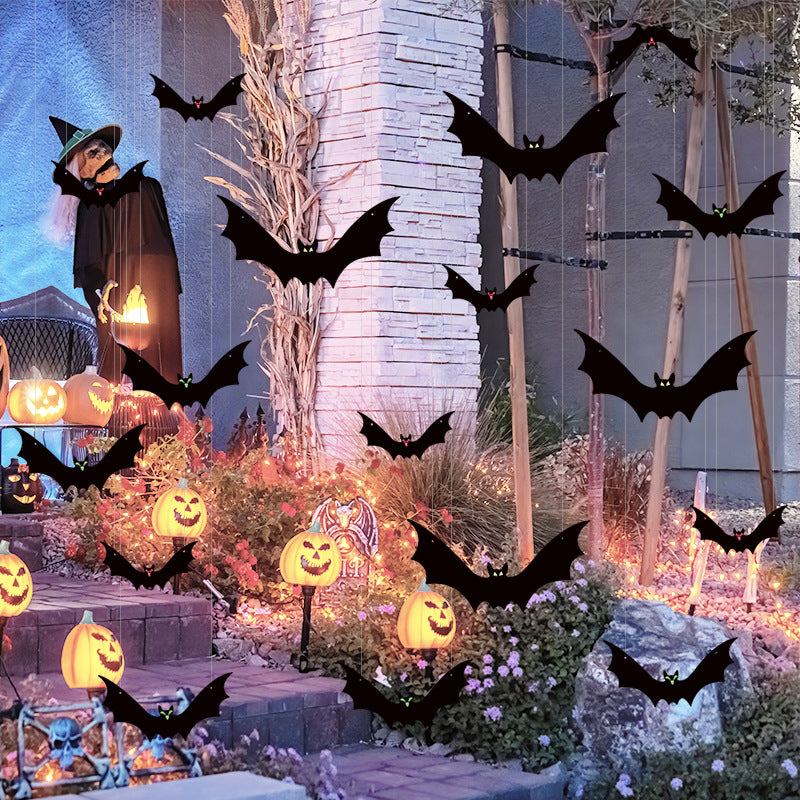 indoor halloween decor ideas Halloween Hanging Bat Halloween Decoration Customized Halloween Flying Bat with Glowing Eyes