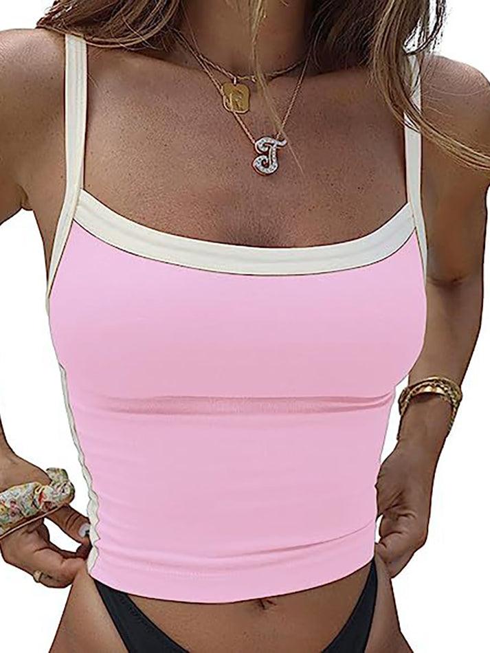 Contrast Trim Vintage Crop Cami Top