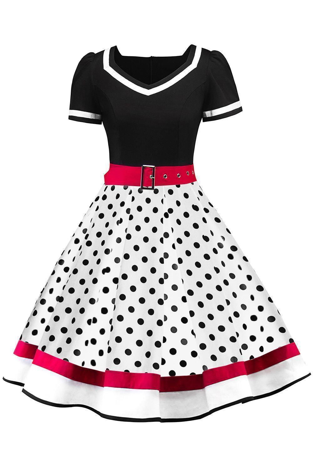 pop culture dress to impress Vintage Printed Dress Pettiskirt  