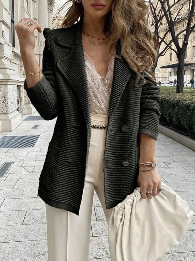 dti outfits Women's Short Texture Casual Top Long Sleeve Jacket Coat Autumn and Winter New Women's