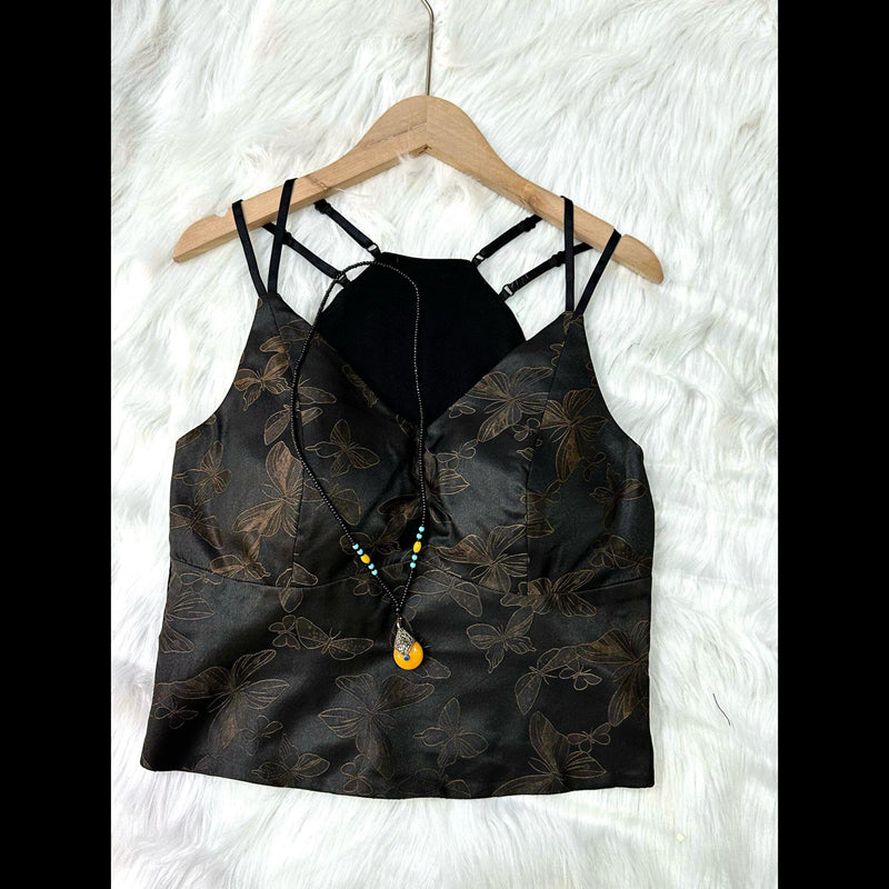 outfit inspo 2024 Summer New Silk Jacquard Bra One-Piece Beauty Back Top This Year Popular National Style Vest Small Sling Women