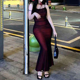 ballroom dress to impress Charming Magnetic Field New Slim-Fit Slimming Sling Sheath Split Dress Women