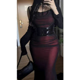 ballroom dress to impress Charming Magnetic Field New Slim-Fit Slimming Sling Sheath Split Dress Women