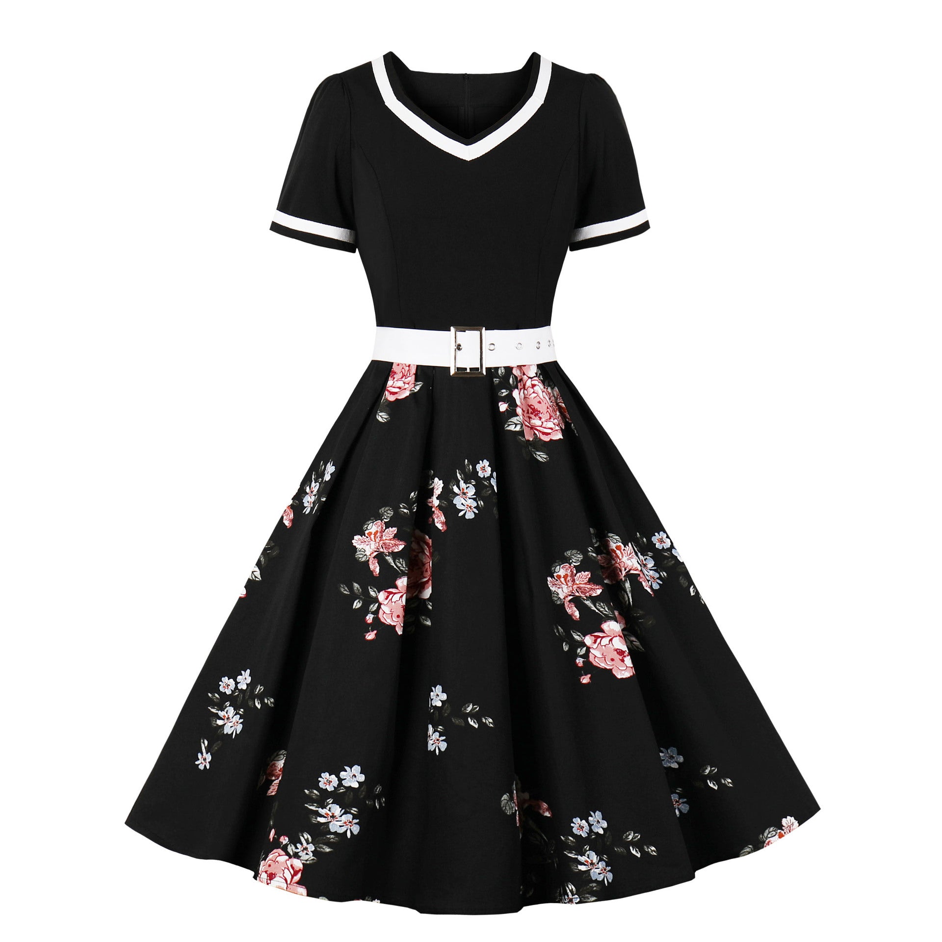 pop culture dress to impress Vintage Printed Dress Pettiskirt  