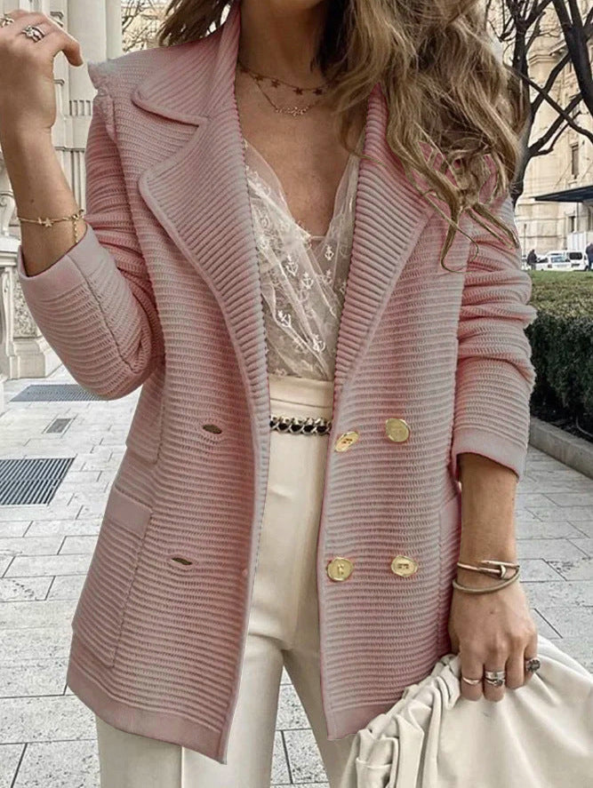 dti outfits Women's Short Texture Casual Top Long Sleeve Jacket Coat Autumn and Winter New Women's