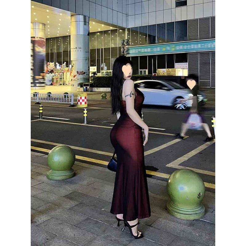 ballroom dress to impress Charming Magnetic Field New Slim-Fit Slimming Sling Sheath Split Dress Women