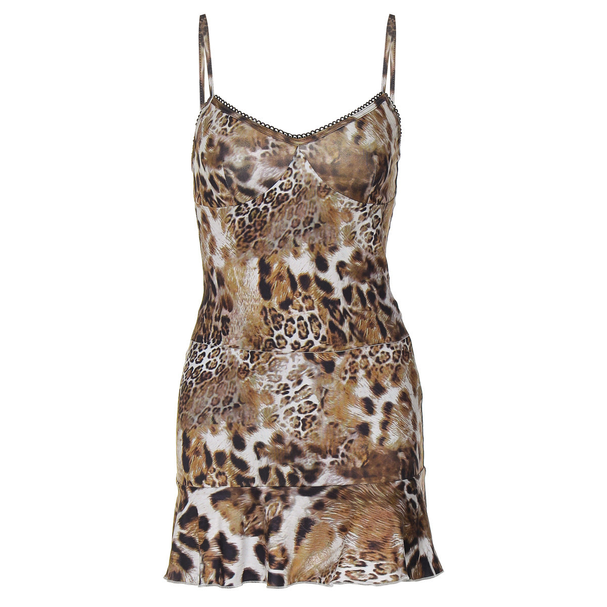 outfit ideas Style Women's Clothing Summer New American Hot Girls and Other Leopard Print Camisole Mini Skirt Suit