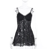 dti outfits  Summer New Sexy Hot Girl Hip Skirt Fashionable Elegant Slim Lace Sling Dress Women's Clothing