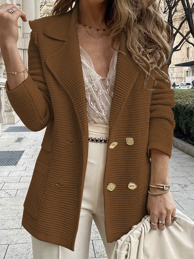 dti outfits Women's Short Texture Casual Top Long Sleeve Jacket Coat Autumn and Winter New Women's