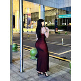 ballroom dress to impress Charming Magnetic Field New Slim-Fit Slimming Sling Sheath Split Dress Women