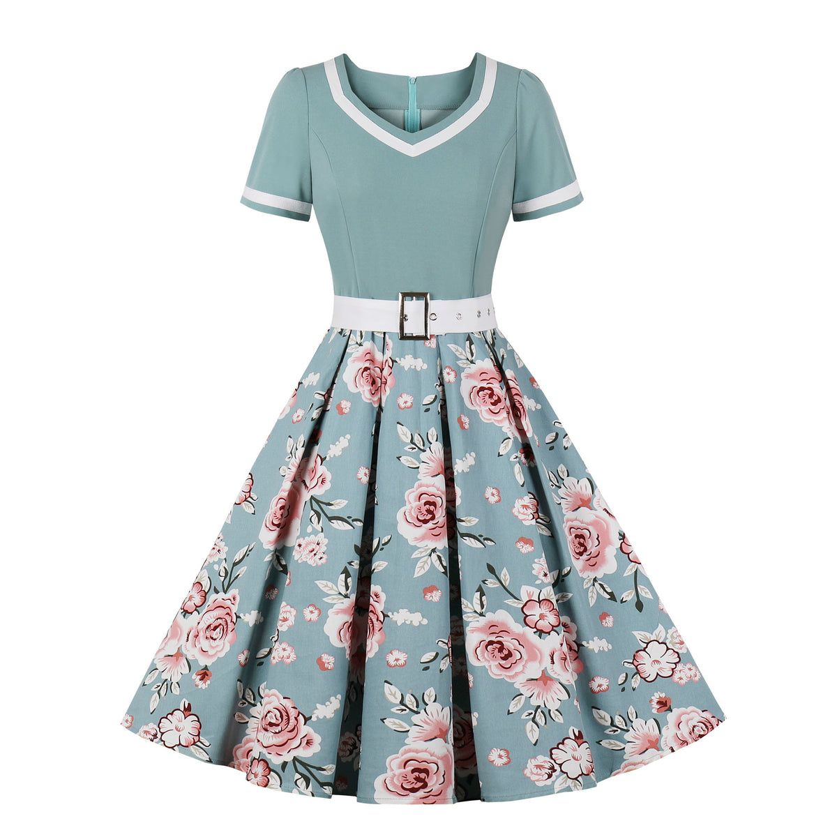 pop culture dress to impress Vintage Printed Dress Pettiskirt  