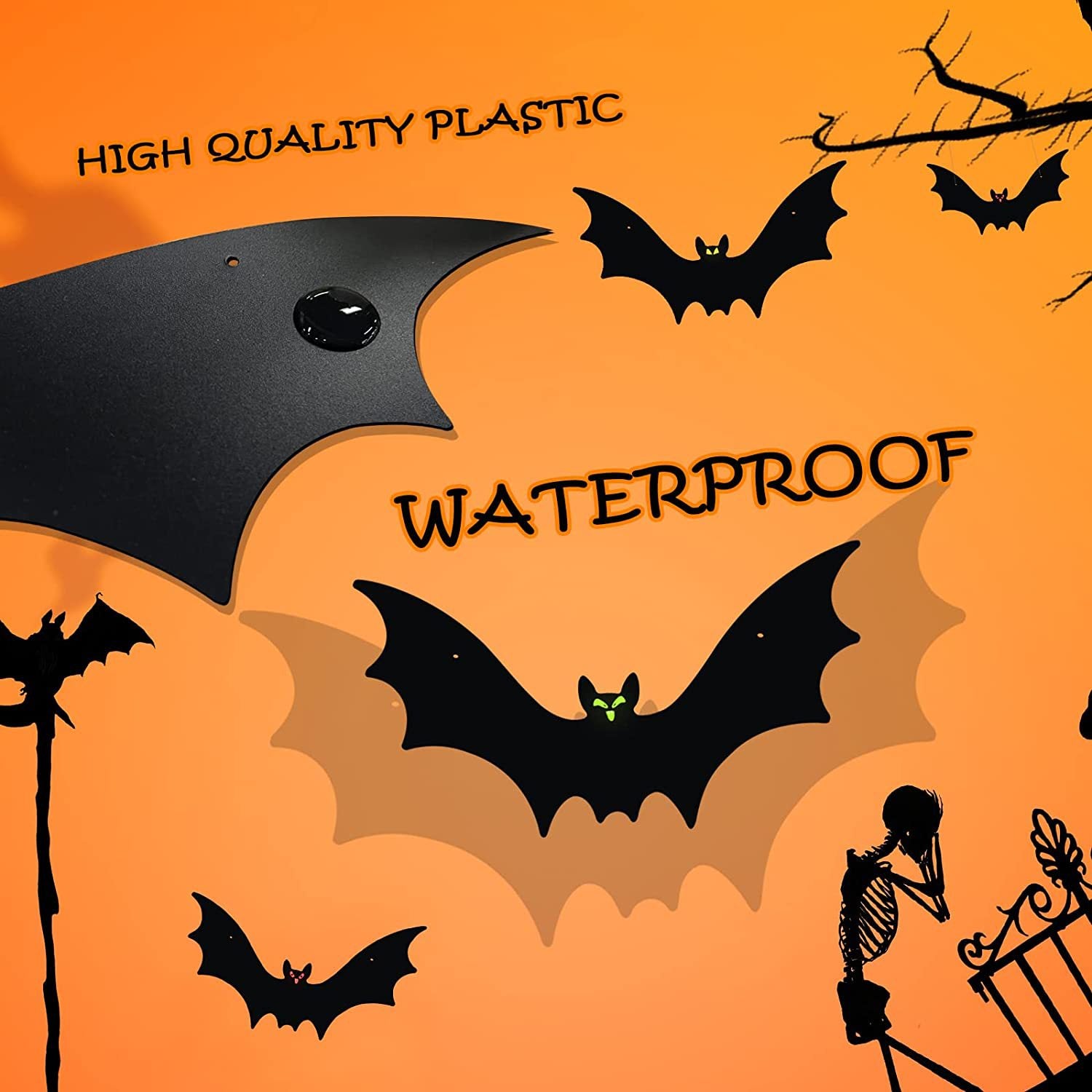 indoor halloween decor ideas Halloween Hanging Bat Halloween Decoration Customized Halloween Flying Bat with Glowing Eyes