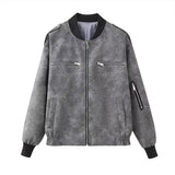 2000s fashion New Loose Retro American Coat Brown Lapel Short Motorcycle Jacket Casual Street Leather Coat