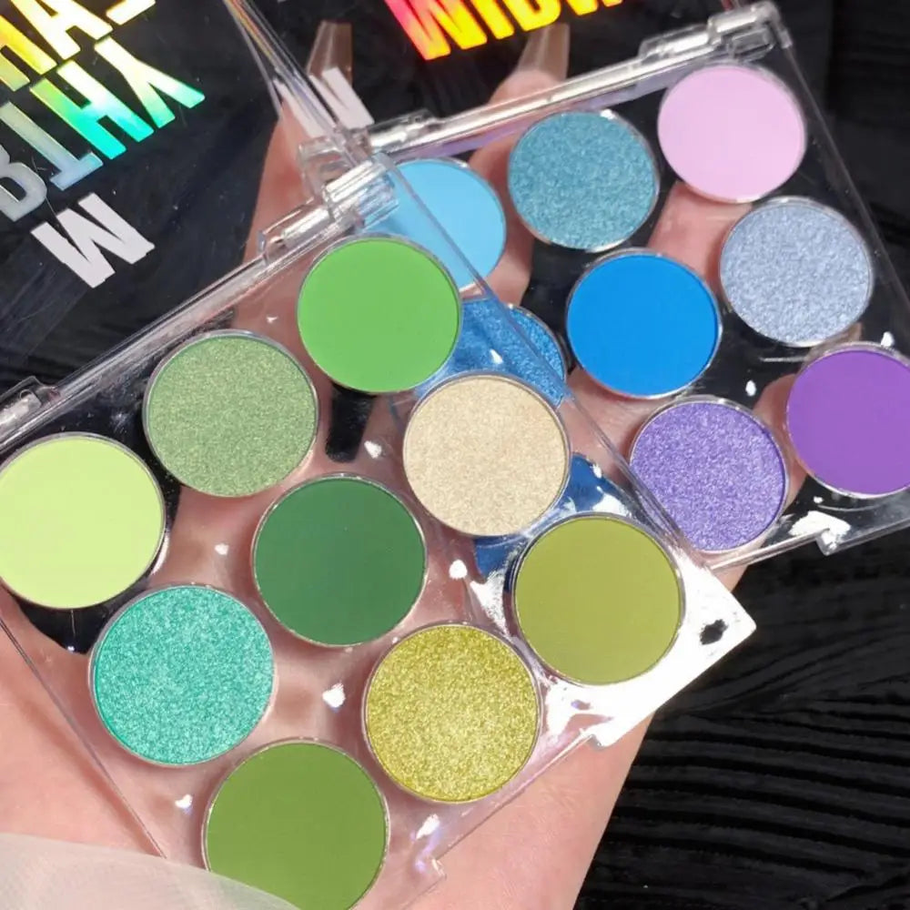 Oklulu Long-lasting Fresh And Retro Anti Pollution Eye Shadow High Color Rendering Blue-green Eye Shadow Eyes Makeup Tool Palette