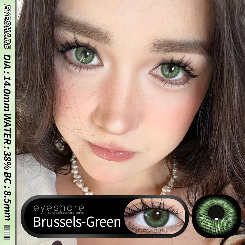 OKLULU  -  1Pair Colored Contact Lenses for Eyes Natural Look Gray Eye Lenses Brown Contacts Blue Lenses Green Eye Lens Yearly