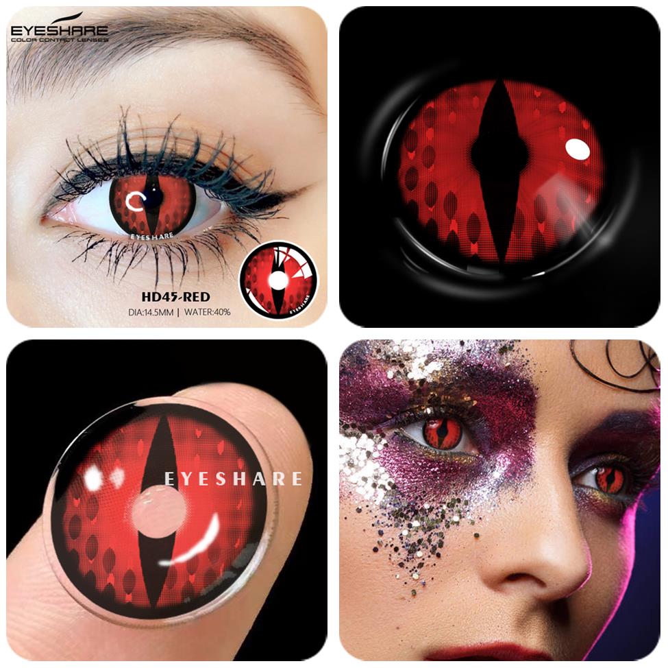 Color Contact Lenses For Eyes Anime Cosplay Colored Lenses Blue Purple Multicolored Lenses Contact Lens Beauty Makeup