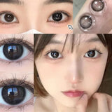 OKLULU  1 Pair Dark Lenses Korean Style Colored Contact Lenses Myopia Lenses Black Lenses Fog Pearl Lens High Quality