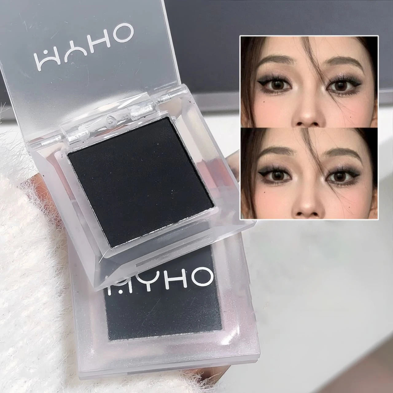 Oklulu Monochrome Matte White Eyeshadow Primer Makeup Lasting Smooth Easy To Wear Naturally Brighten Silkworm Eye Shadow Palette