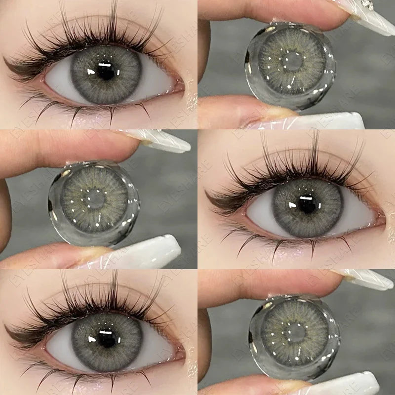 1Pair Colored Contact Lenses for Eyes Fast Delivery Brown Lenses Gray Pupils Lens Green Eye Lenses Blue Eye Lens Yearly